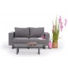 Garten Lounge 2er Sofa Andorra grau